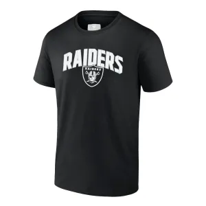 Fanatics - T-shirt à manches courtes avec logo arqué des Raiders de Las Vegas pour hommes (QF6E 127A 8D IGR)
