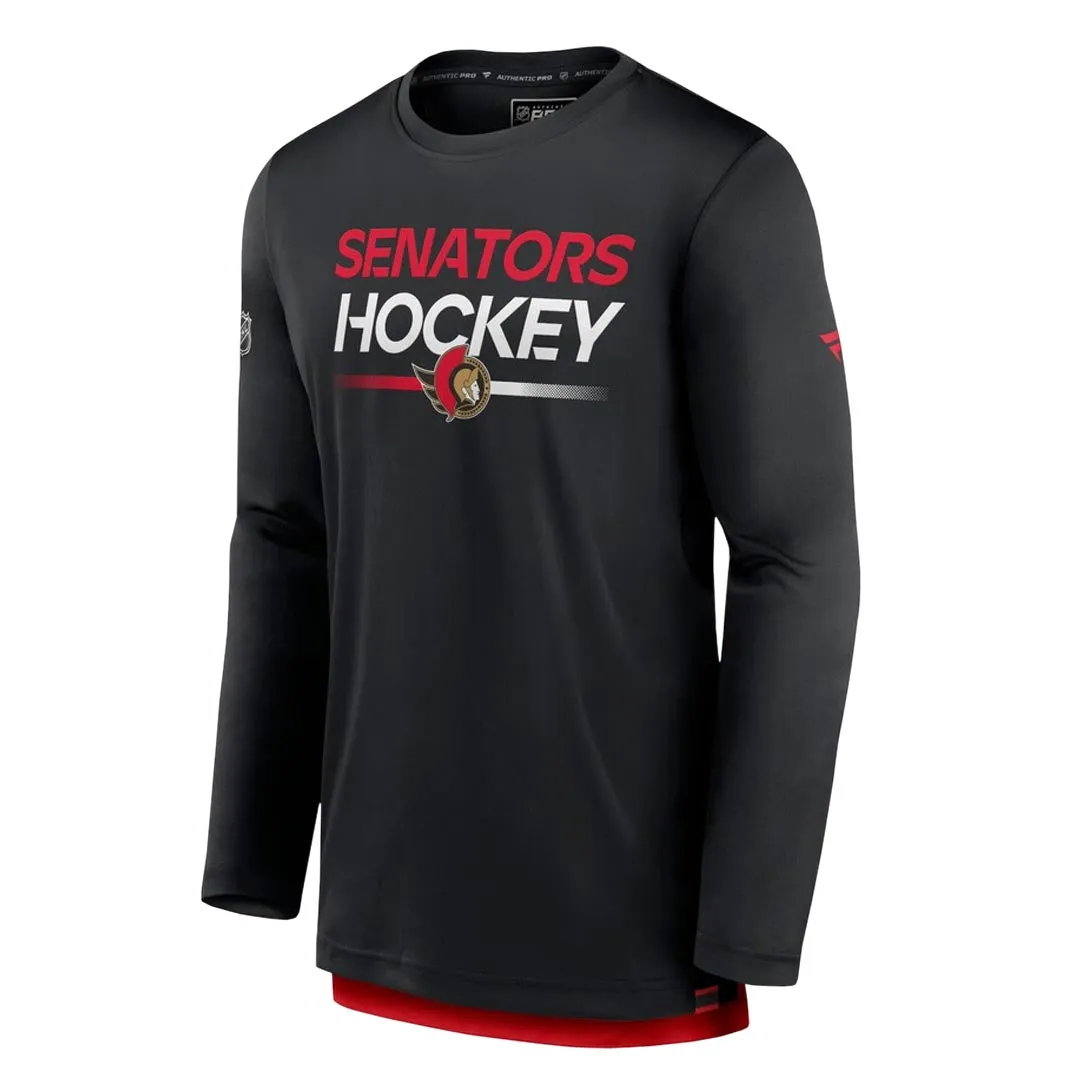 Fanatics - T-shirt à manches longues pour hommes des Sénateurs d'Ottawa (00I6 1632 2G2 02T)