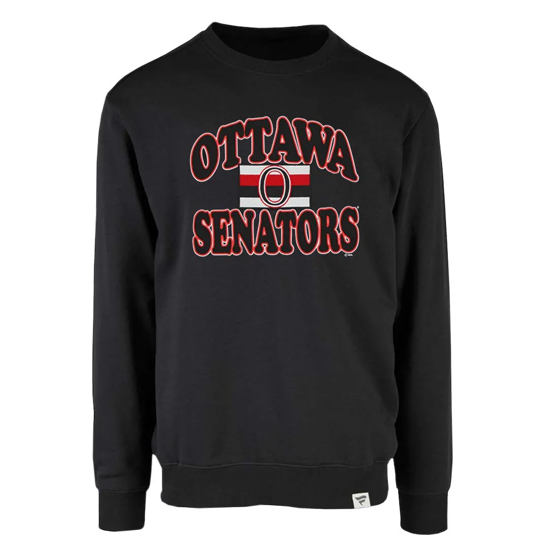 Fanatics - Pull en polaire vintage pour hommes des Sénateurs d'Ottawa (00GE 127A VOW 06J)