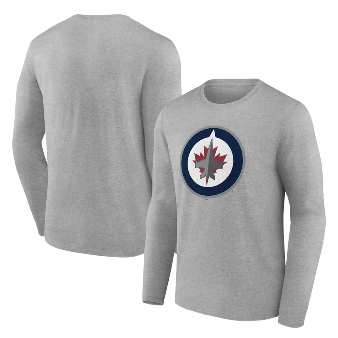 Fanatics - T-shirt à manches longues primaire pour hommes des Winnipeg Jets (3R51 0103 2GN 71M)