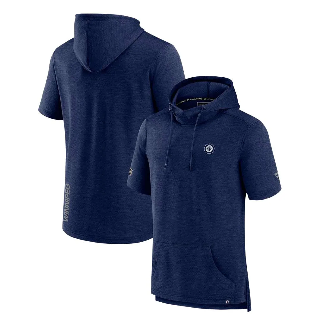 Fanatics - Pull à capuche à manches courtes pour hommes des Winnipeg Jets (MZLC 164C 2GN 02X)