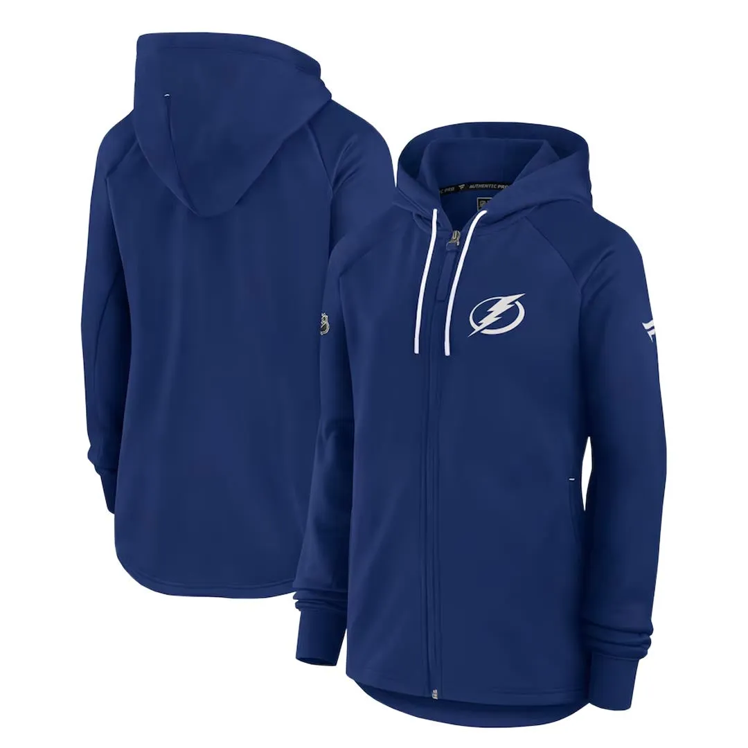 Fanatics - Sweat à capuche femme Tampa Bay Lightning fermeture éclair complète (00KS 01D5 2GK 033)