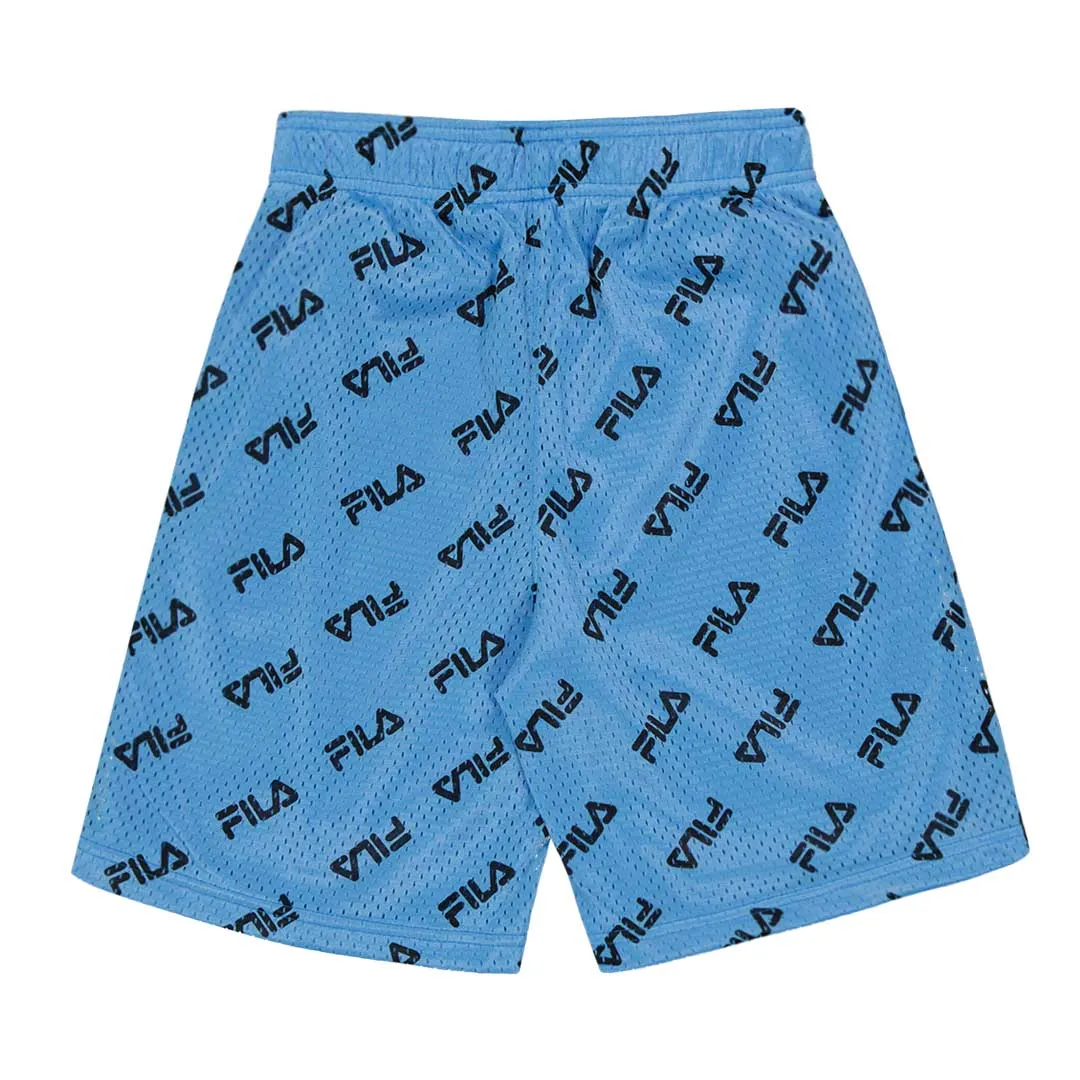 FILA - Shorts en maille à motif aléatoire pour enfants (Junior) (81FA87 BLU)