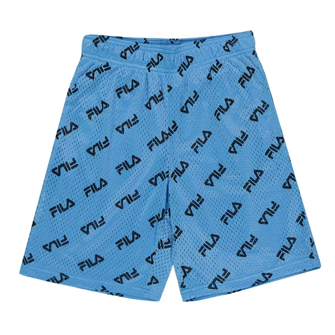 FILA - Shorts en maille à motif aléatoire pour enfants (Junior) (81FA87 BLU)