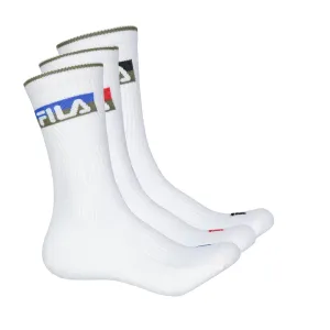 FILA - Chaussettes de sport pour homme en lot de 3 (FW0103 WHT)