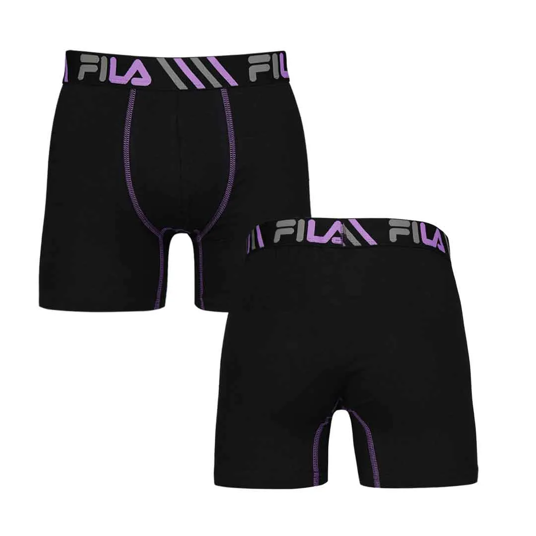 FILA - Pack de 4 Boxers Courts pour Homme (FM412BXCS16 001)