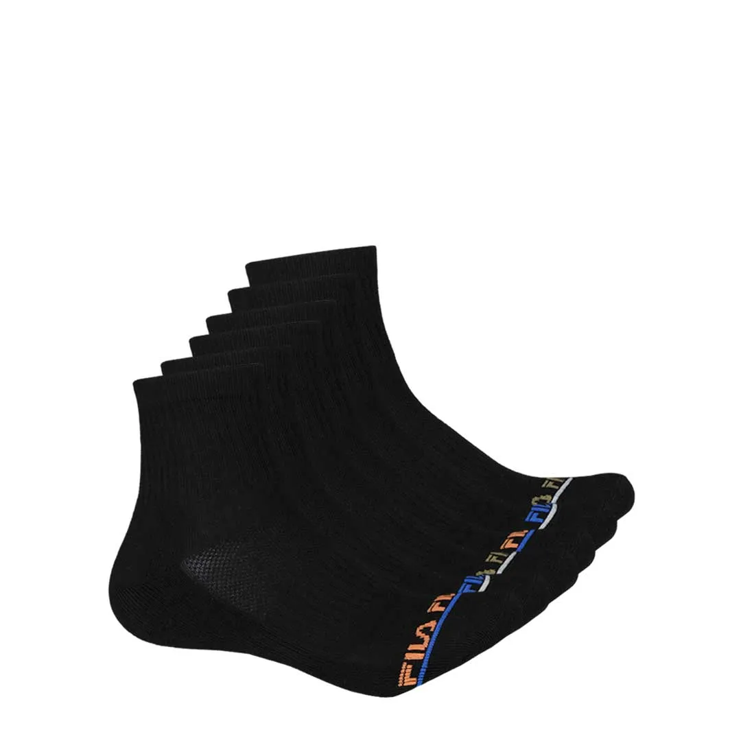 FILA - Pack de 6 paires de chaussettes 1/4 pour hommes (FW0118 COMBO8)