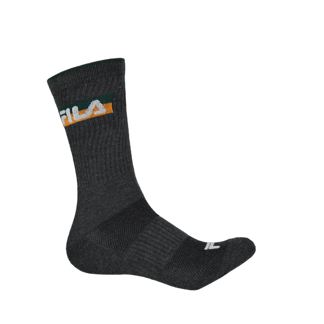 FILA - Lot de 6 paires de chaussettes hautes pour homme (FW0146 AST1)