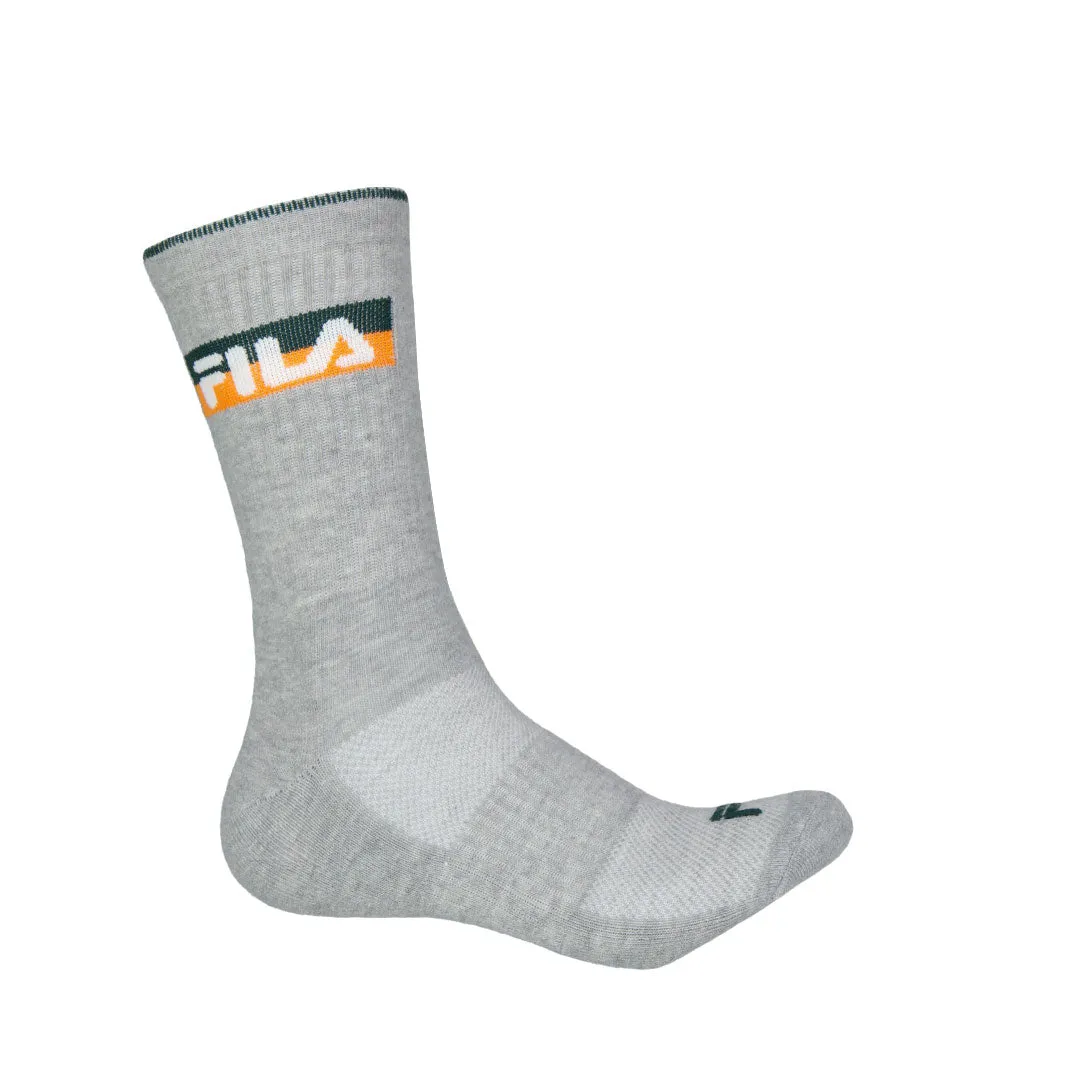 FILA - Lot de 6 paires de chaussettes hautes pour homme (FW0146 AST1)