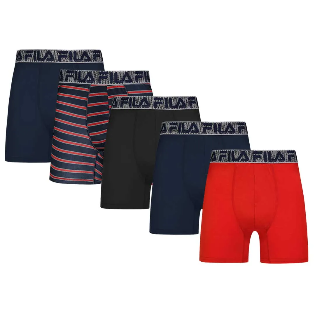FILA - Boxer-Caleçon Édition Spéciale Homme - Lot de 5 (FM412BX5PS1 403)