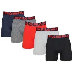 FILA - Boxer-Caleçon Édition Spéciale Homme Lot de 5 (FM412BX5PS2 600)