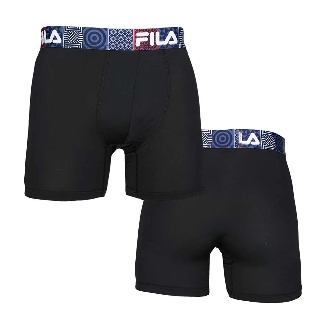 FILA - Boxer-Caleçon Édition Spéciale Homme Lot de 5 (FM412BX5PS2 999)