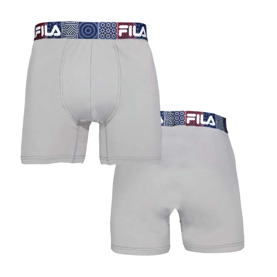 FILA - Boxer-Caleçon Édition Spéciale Homme Lot de 5 (FM412BX5PS2 999)