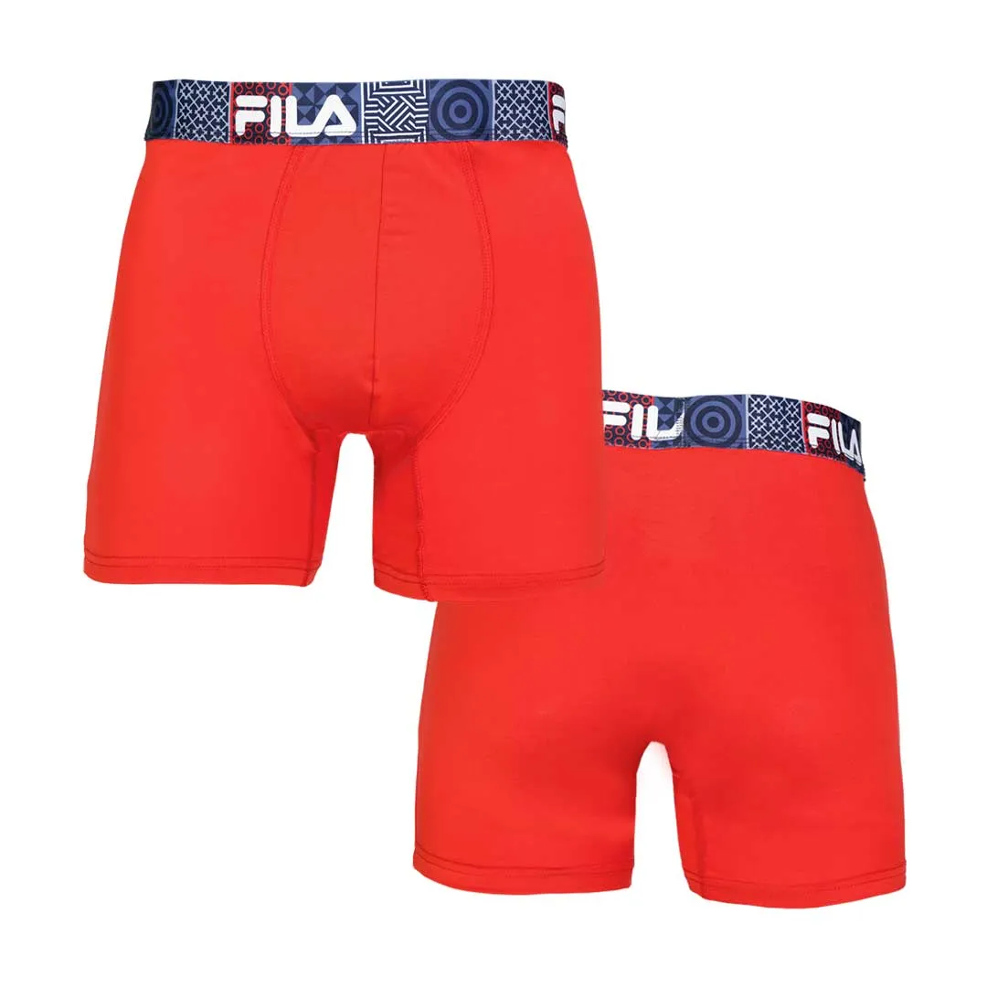 FILA - Boxer-Caleçon Édition Spéciale Homme Lot de 5 (FM412BX5PS2 999)