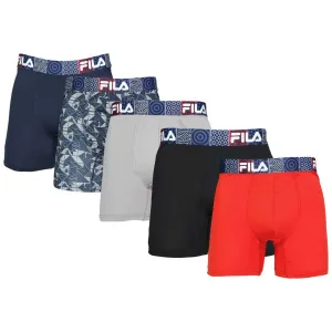 FILA - Boxer-Caleçon Édition Spéciale Homme Lot de 5 (FM412BX5PS2 999)