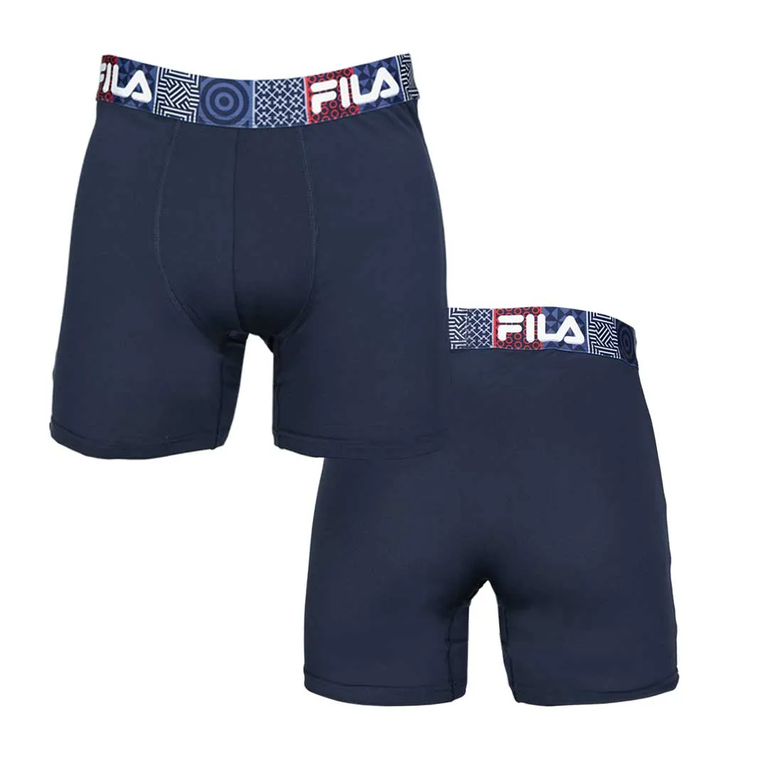 FILA - Boxer-Caleçon Édition Spéciale Homme Lot de 5 (FM412BX5PS2 999)