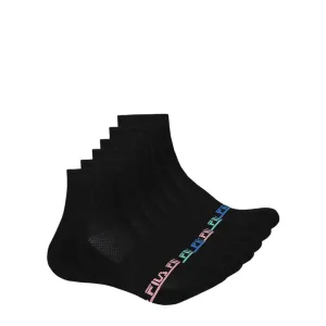 FILA - Pack de 6 paires de chaussettes 1/4 pour femmes (FW0118 ASST3)