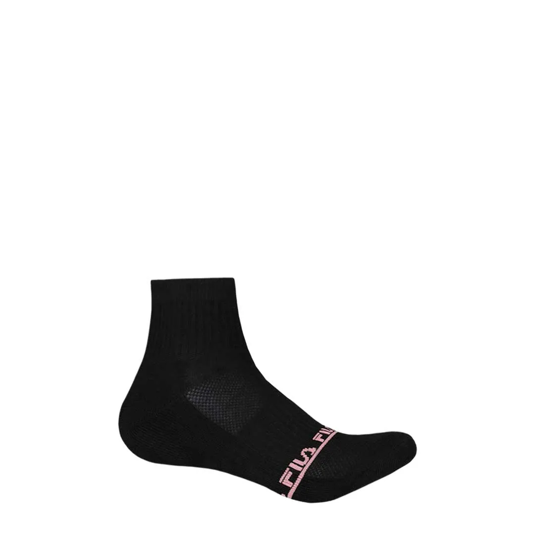 FILA - Pack de 6 paires de chaussettes 1/4 pour femmes (FW0118 ASST3)