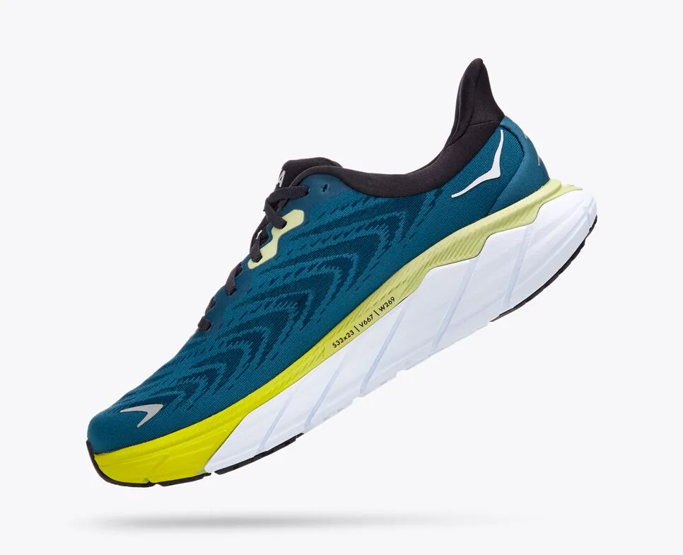 Hoka Chaussures Hommes Arahi 6 Large-Bleu Graphite / Corail Bleu (1123196-BGBCR)