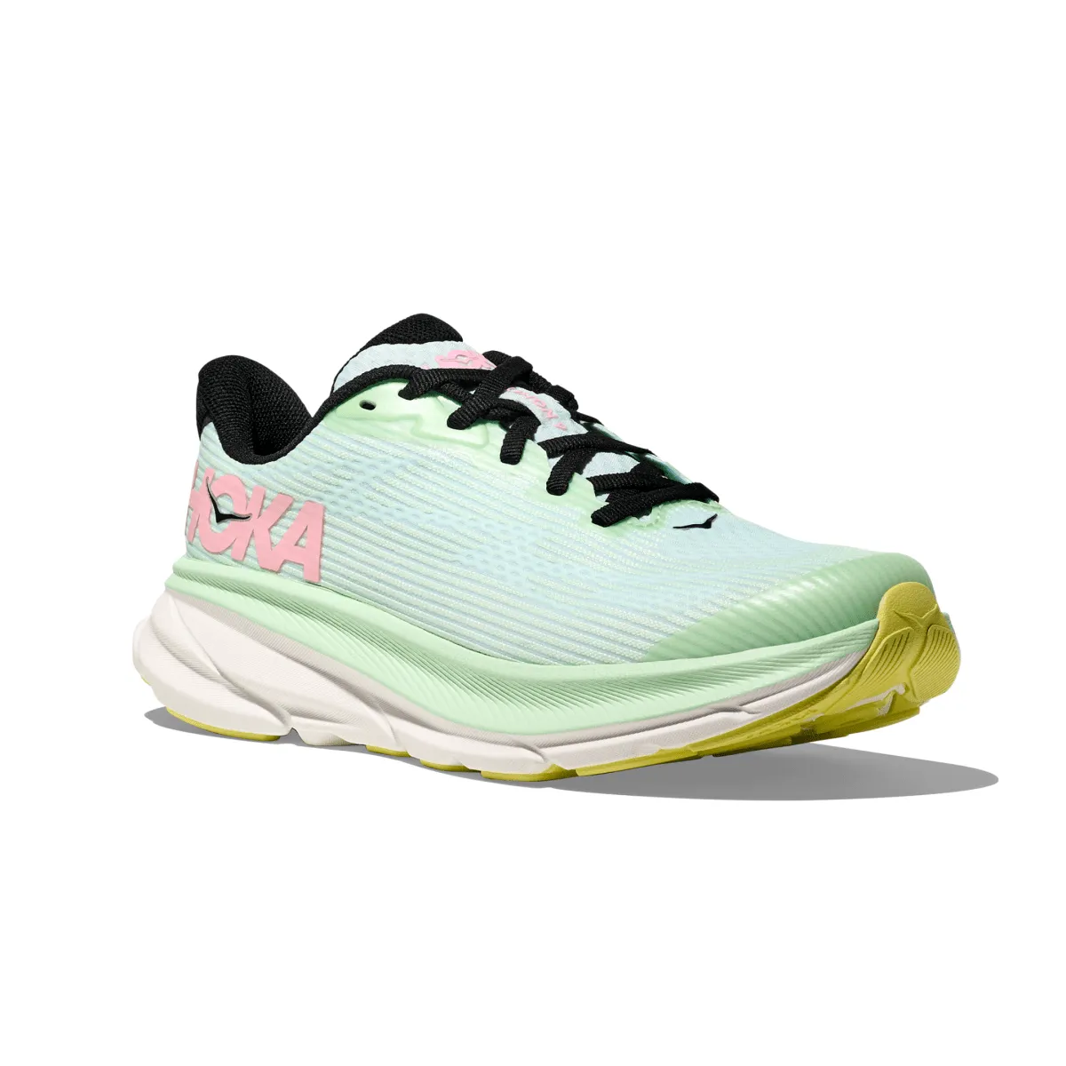Hoka One One Chaussures Enfant (École Primaire) Clifton 9 Menthe Fluorite/Fonte des Neiges