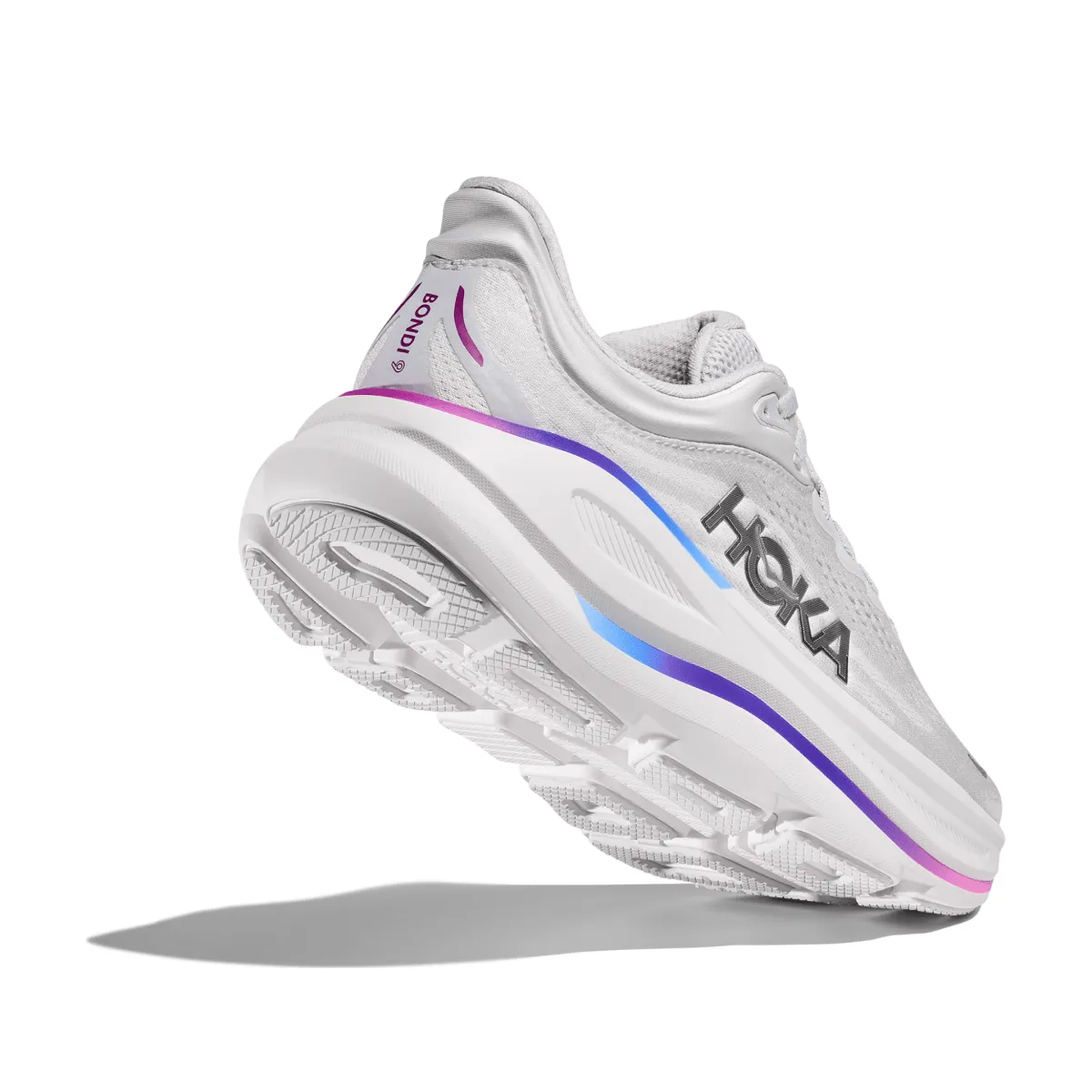 Hoka One One Femme Bondi 9 Gris Cosmique/Blanc Chaussures Hoka One One