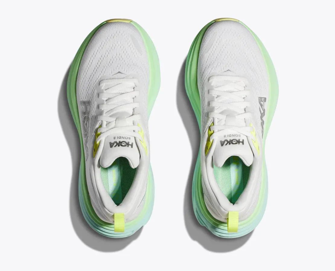 Hoka Femmes Bondi 8 - Blanc de Blanc/Océan Ensoleillé (1127952-BDBSO) Chaussures Hoka