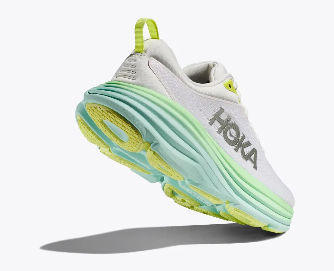 Hoka Femmes Bondi 8 - Blanc de Blanc/Océan Ensoleillé (1127952-BDBSO) Chaussures Hoka