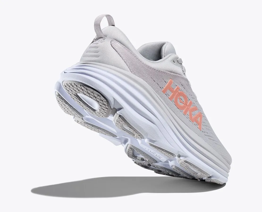 Hoka Femmes Bondi 8 - Brume Portuaire/Roche Lunaire (1127952-HMLR) Chaussures Hoka