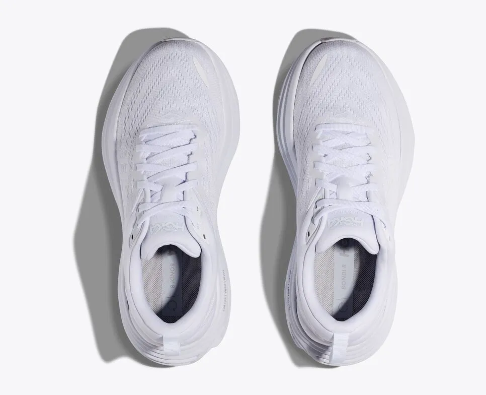 Hoka Femmes Bondi 8 - Blanc/Blanc (1127952-Tout Blanc) Chaussures Hoka