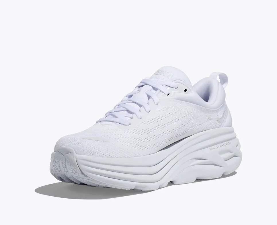 Hoka Femmes Bondi 8 - Blanc/Blanc (1127952-Tout Blanc) Chaussures Hoka