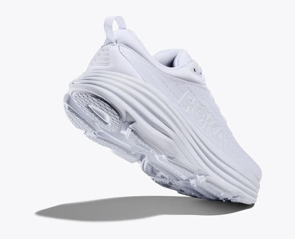 Hoka Femmes Bondi 8 - Blanc/Blanc (1127952-Tout Blanc) Chaussures Hoka