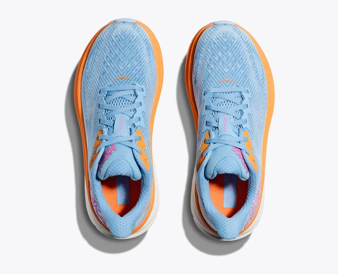 Hoka Femmes Clifton 9 - Bleu Aéré/Eau Glacée (1127896-ABIW) Chaussures Hoka