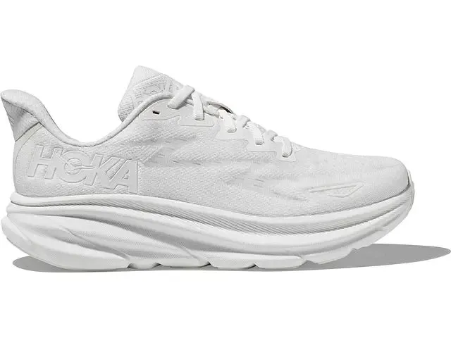 Hoka Femmes Clifton 9 - Tout Blanc (1127896-WWH) Chaussures Hoka