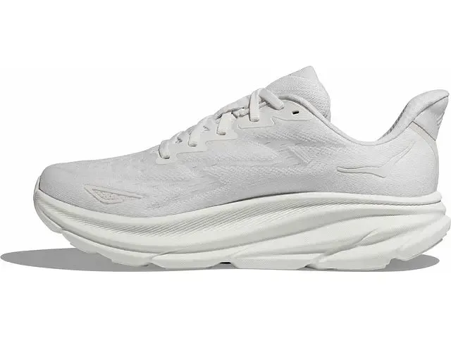 Hoka Femmes Clifton 9 - Tout Blanc (1127896-WWH) Chaussures Hoka