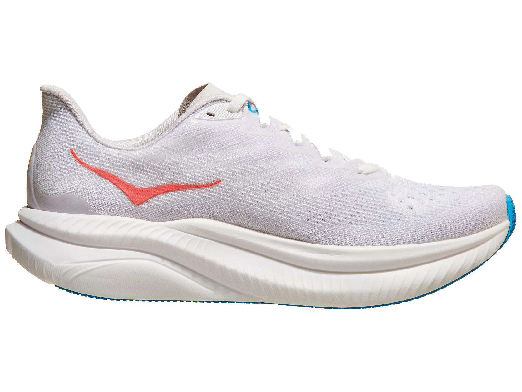 Hoka Femme Mach 6 - Blanc / Nuage Nimbus (1147810-WNCL) Chaussures Hoka