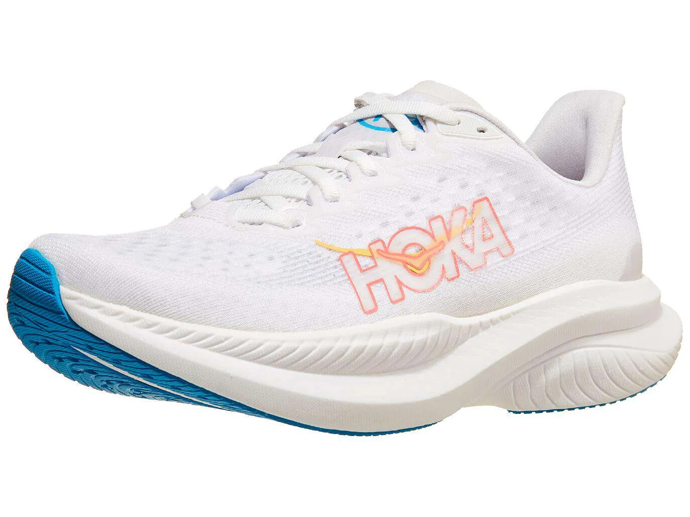 Hoka Femme Mach 6 - Blanc / Nuage Nimbus (1147810-WNCL) Chaussures Hoka
