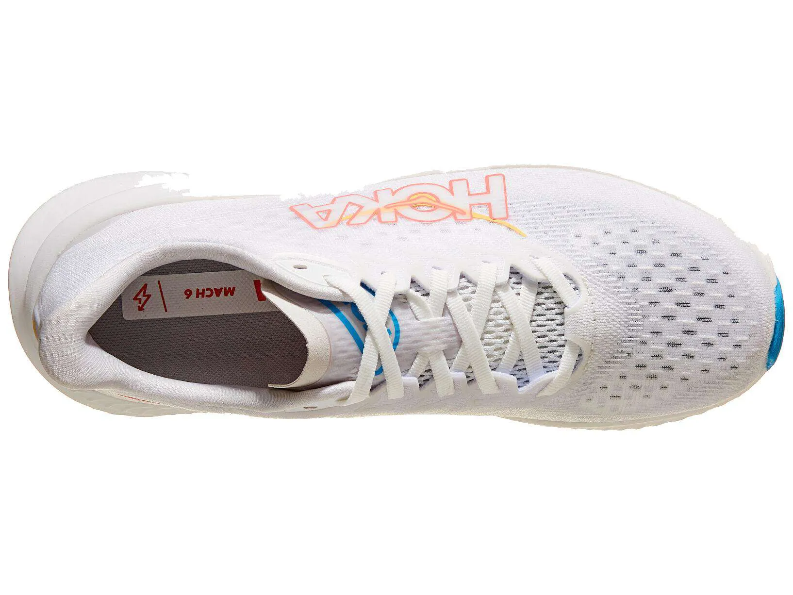 Hoka Femme Mach 6 - Blanc / Nuage Nimbus (1147810-WNCL) Chaussures Hoka