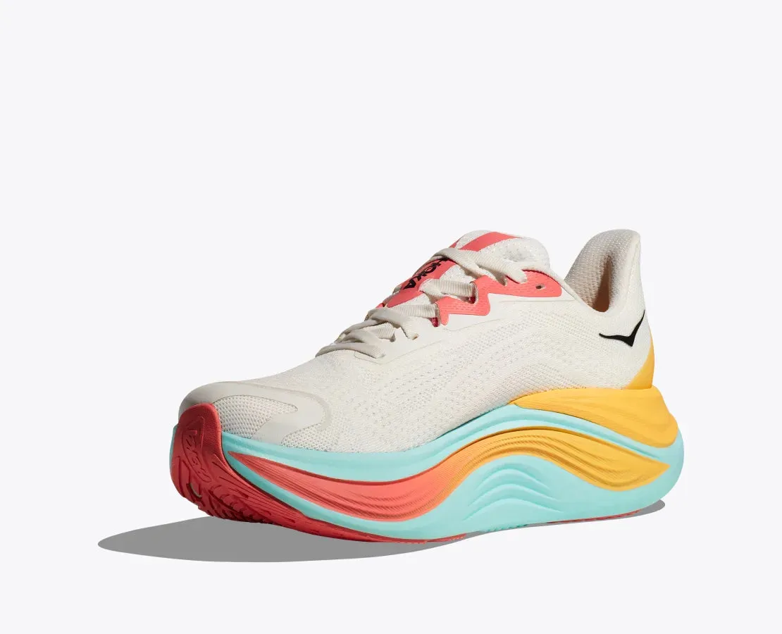 Hoka Femmes Skyward X - Blanc De Blanc/Nager (1147912-BSW) Chaussures Hoka