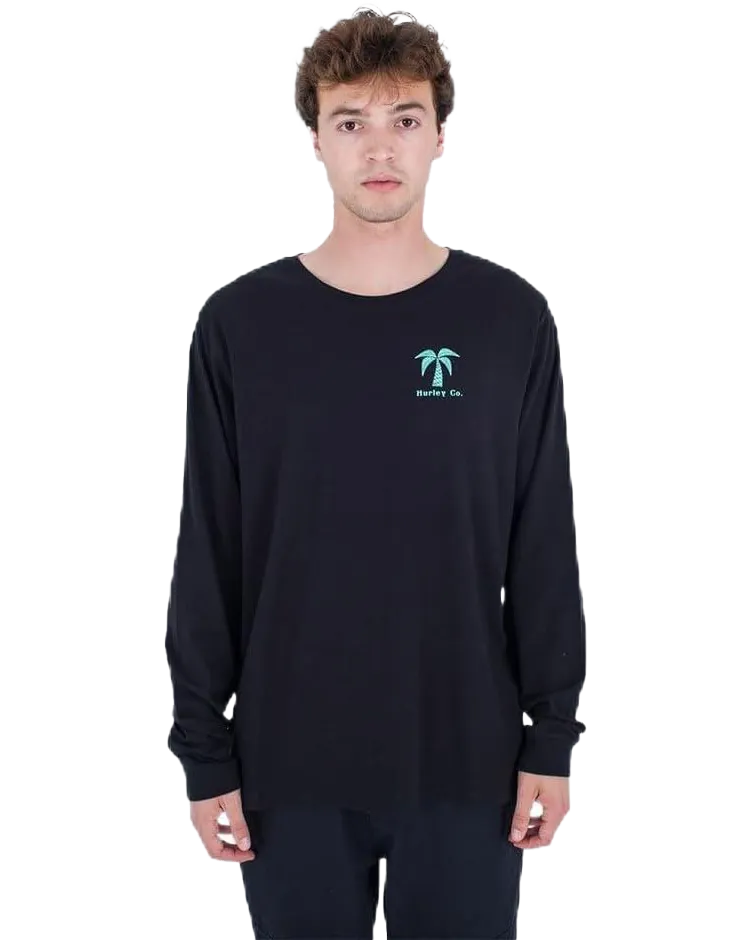 T-shirt Hurley Clothing Everyday Checker Palm en noir