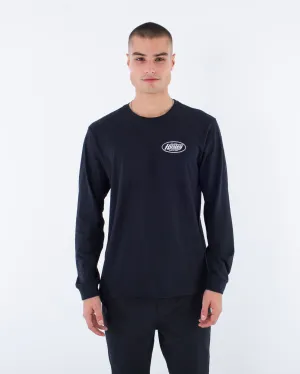 T-shirt Hurley Clothing Everyday H20-Dri à effet slub avec changement d'huile, en noir