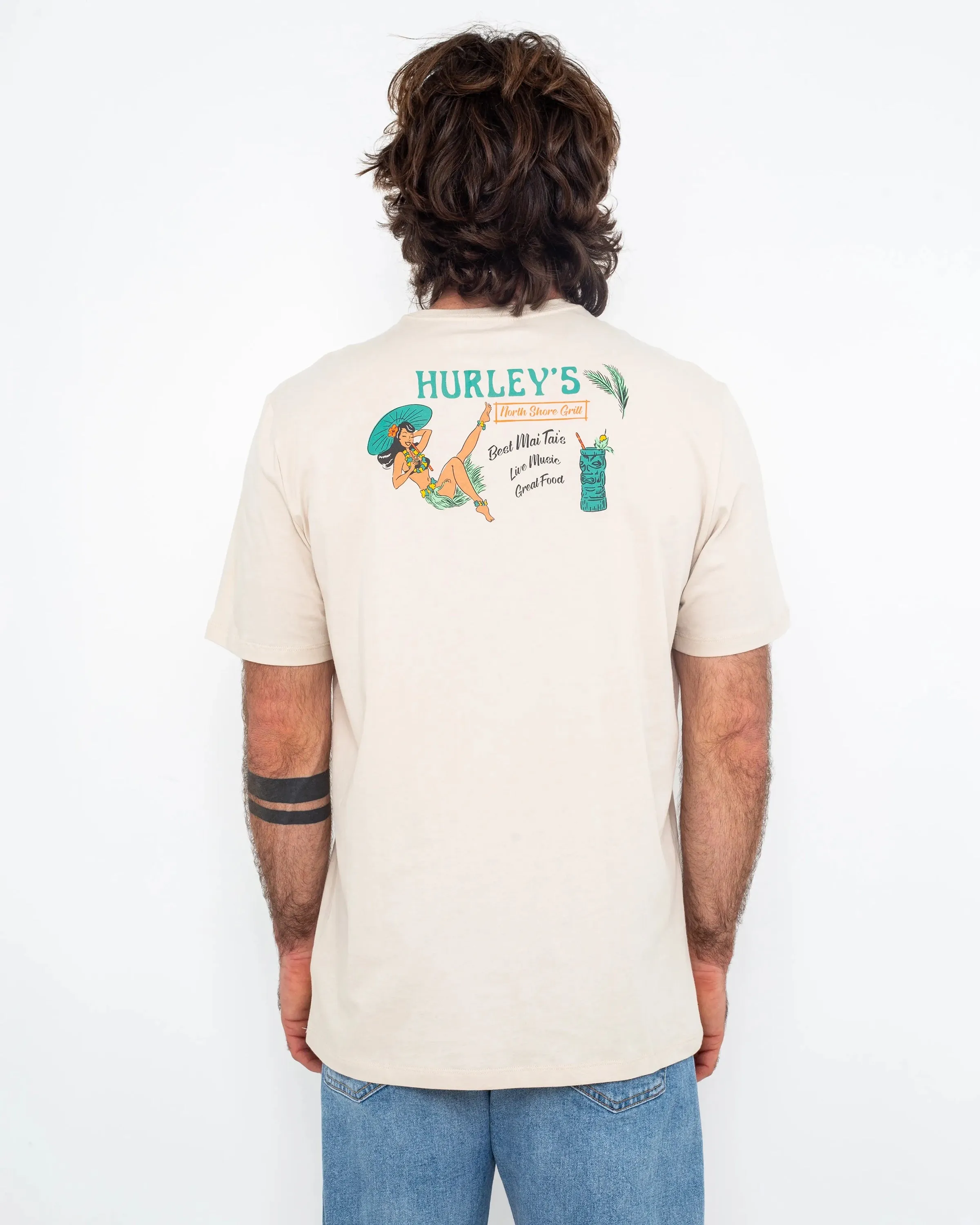 T-shirt Hurley Clothing Everyday Northshore pour femme en couleur Bone