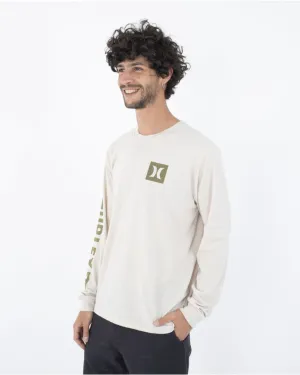 Hurley Clothing T-shirt à manches longues The Box quotidien en couleur Bone