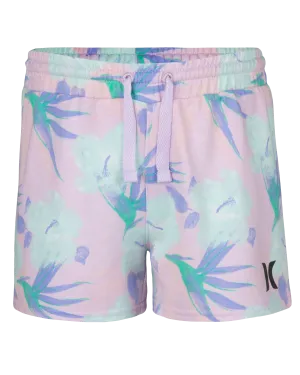 Hurley Clothing Shorts en French Terry pour Filles en Lavande Clair