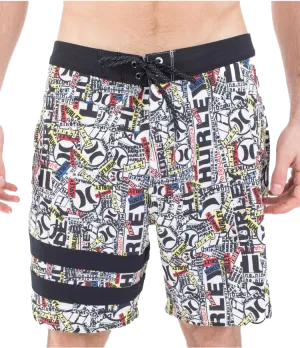 Hurley Clothing Phantom Eco 25e Block Party Boardshorts en Barely Bone