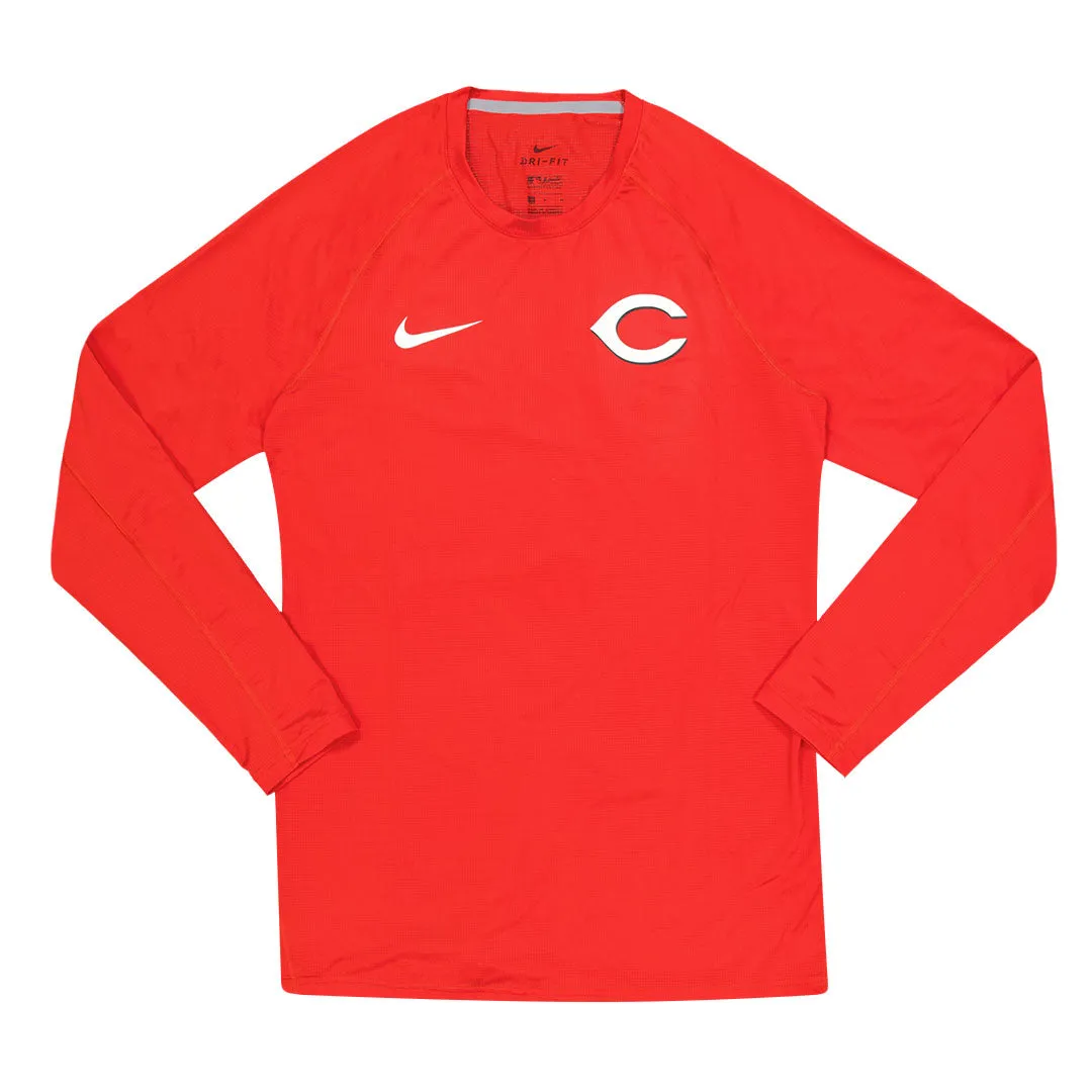 MLB - T-shirt de base à manches longues pour hommes des Cincinnati Reds (NKXH 62Q RED N7J)