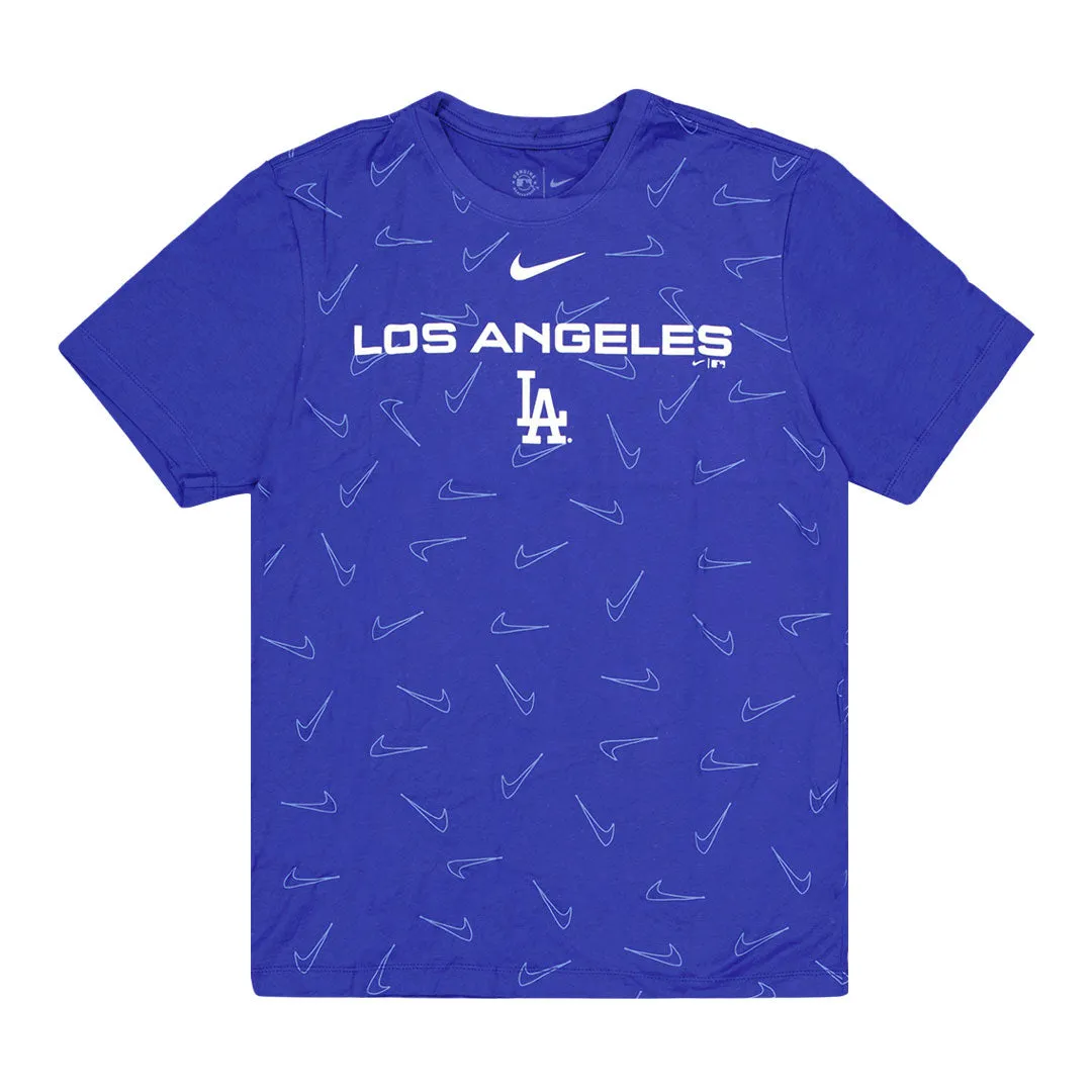MLB - T-shirt pour hommes Los Angeles Dodgers avec logo Swoosh (NKGW 4EW LD 01R)