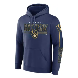 MLB - Sweat à capuche avec logo des Brewers de Milwaukee pour homme (3E17 4506 MZB CXU)