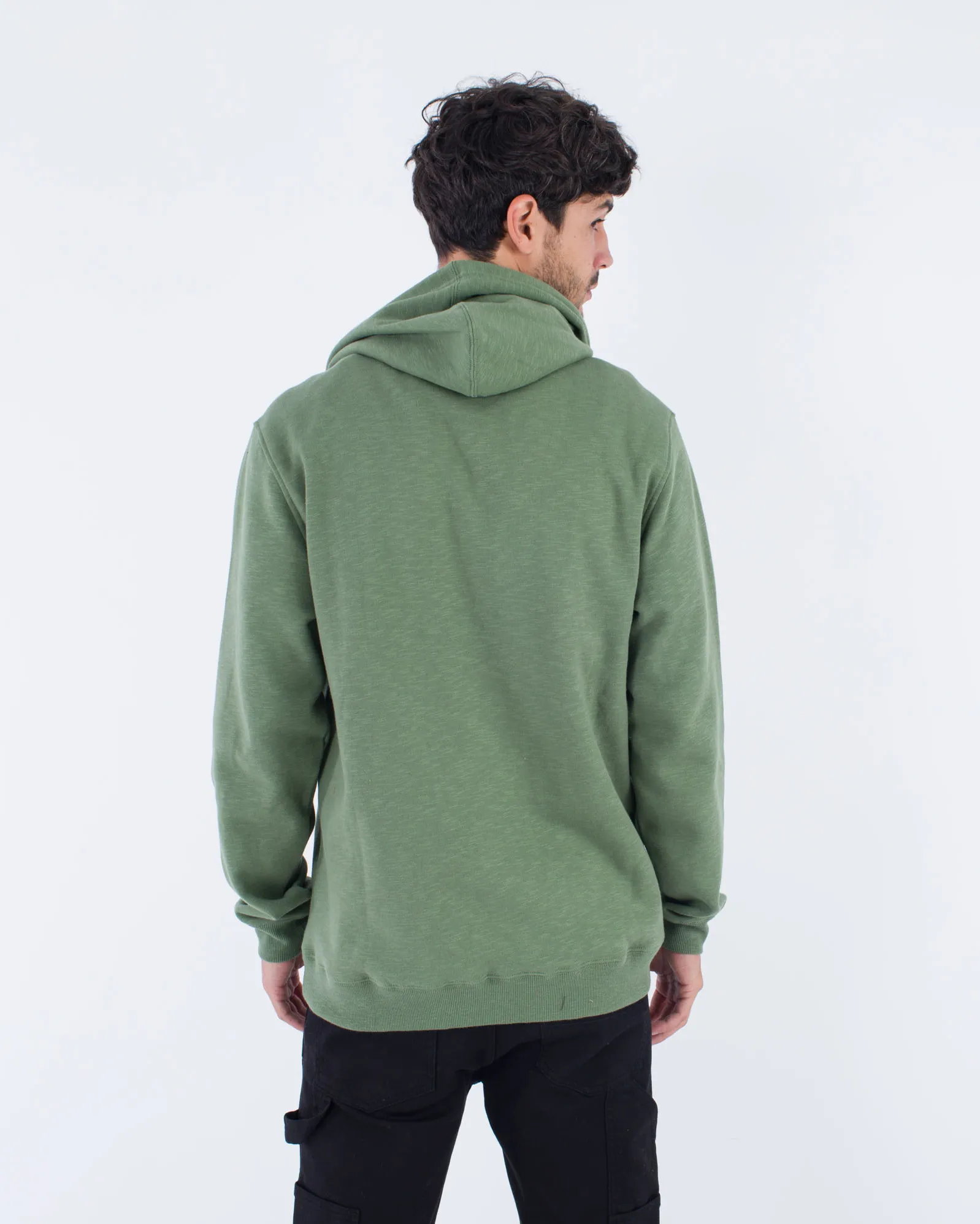 Pull à capuche Shady Slub avec fermeture éclair en Malverde