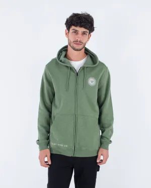 Pull à capuche Shady Slub avec fermeture éclair en Malverde